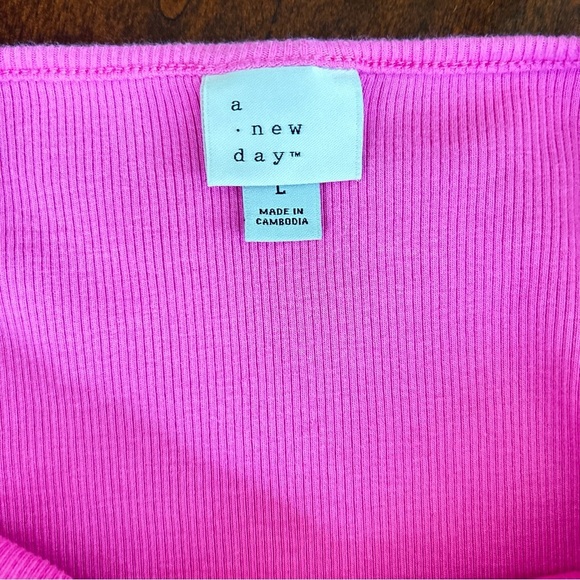 A New Day Pink Asymmetrical Sundress Sleeveless Scoop Neck - Picture 7 of 8